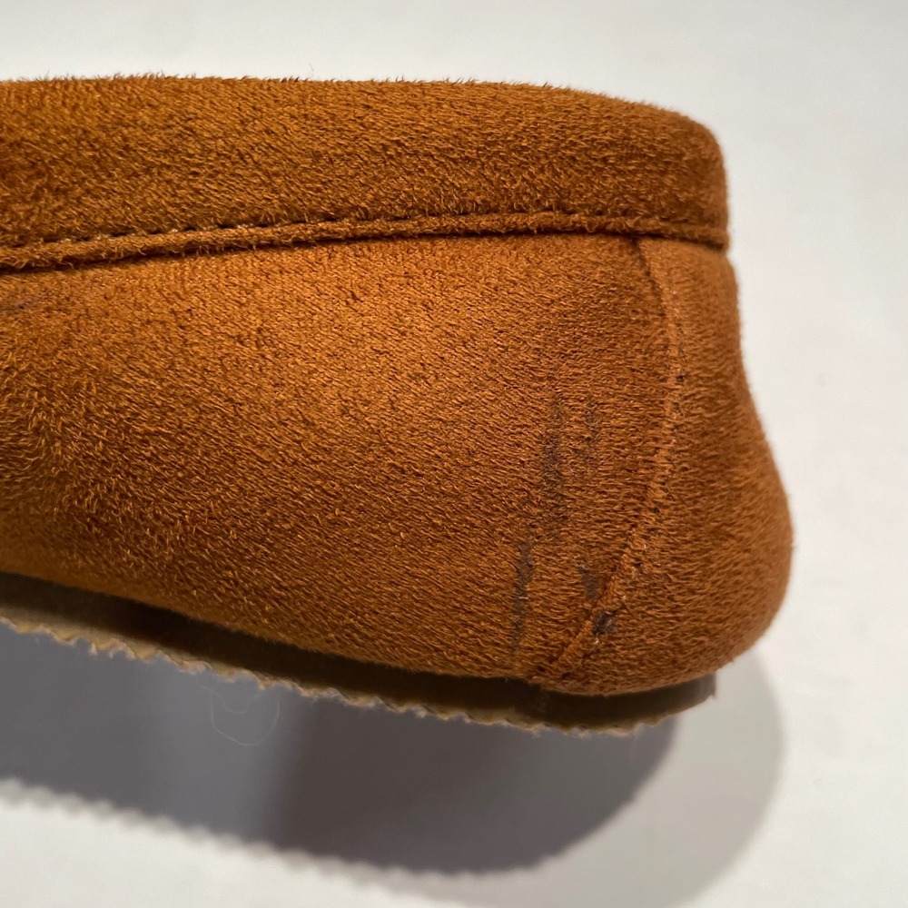 Polo Ralph Lauren Dezi V Bear Slippers Tan Faux Suede Moccasins Womens 7 - Picture 3 of 5